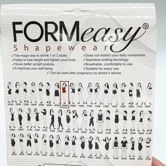 Formeasy Body Shaper 0800 Womens Medium Black Firm Compression Body Suit Control - Picture 8 of 9